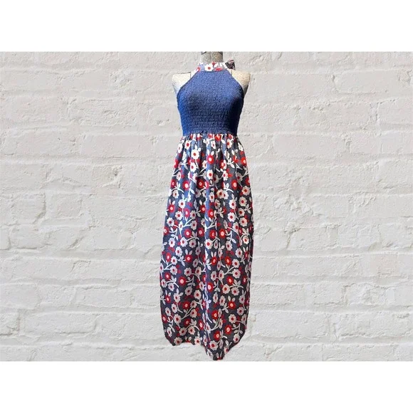 white silk dress halter neck Rose Flower Halter Neck Fit and Flare Silk Dress for Wedding main image 0